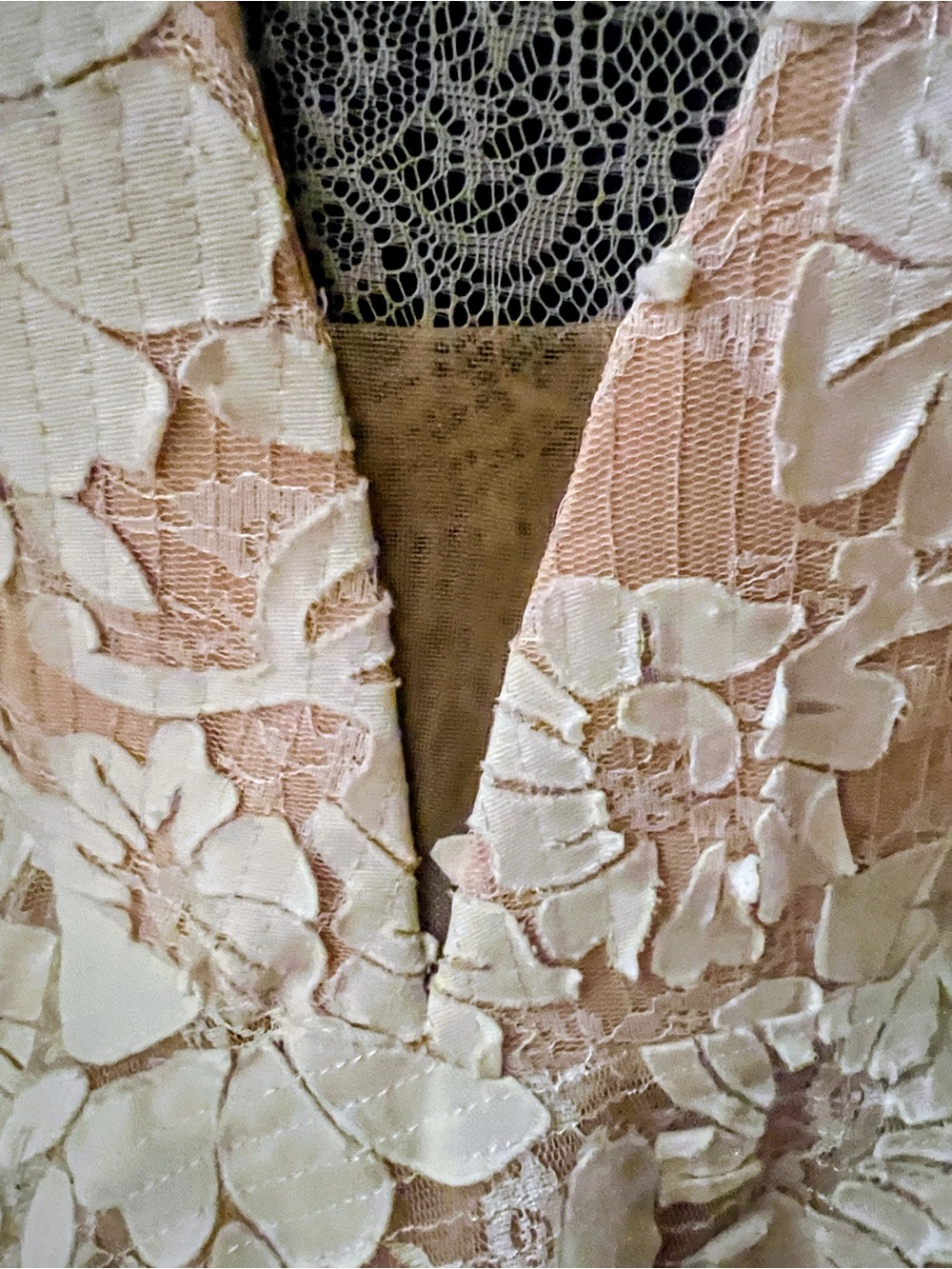 AKIRA Lace Skater Dress in Blush and White - Picture 6 of 7